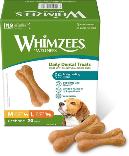 Whimzees dental dog treats - dog,